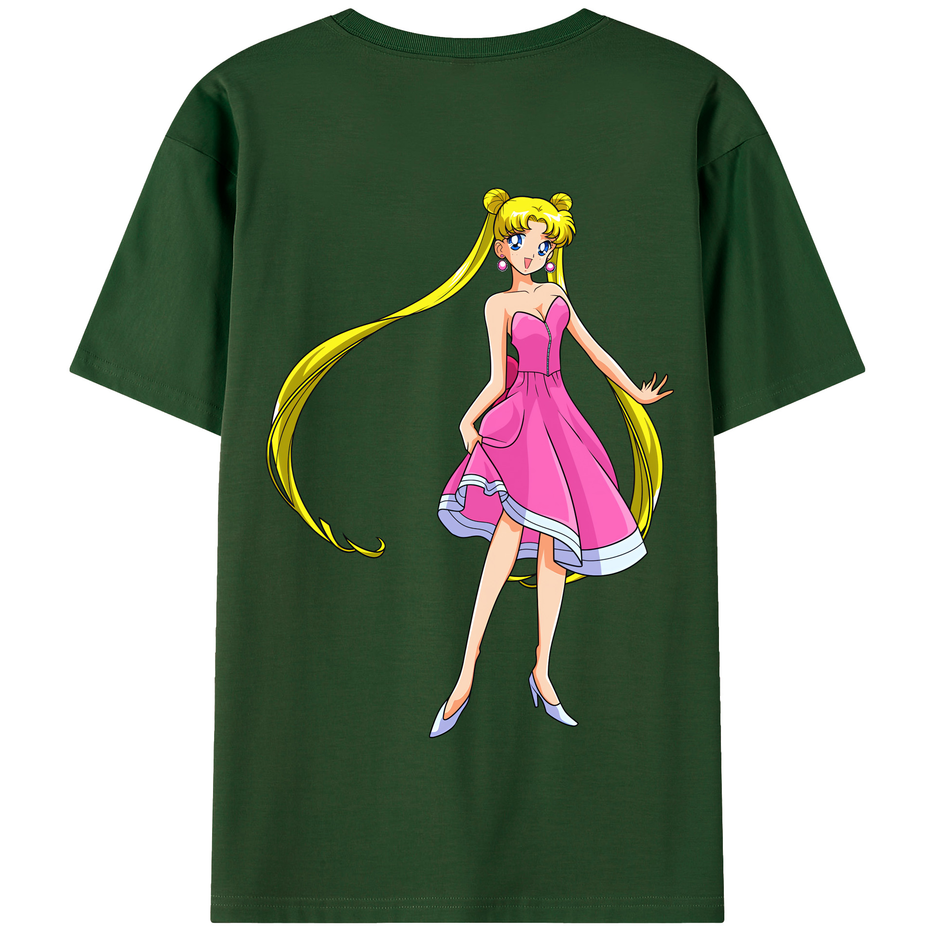 （画像用） 美少女戦士セーラームーン 愛野 美奈子 あいの みなこ Sailor Moon Aino Minako 綿100％半袖Tシャツ（背面プリント）